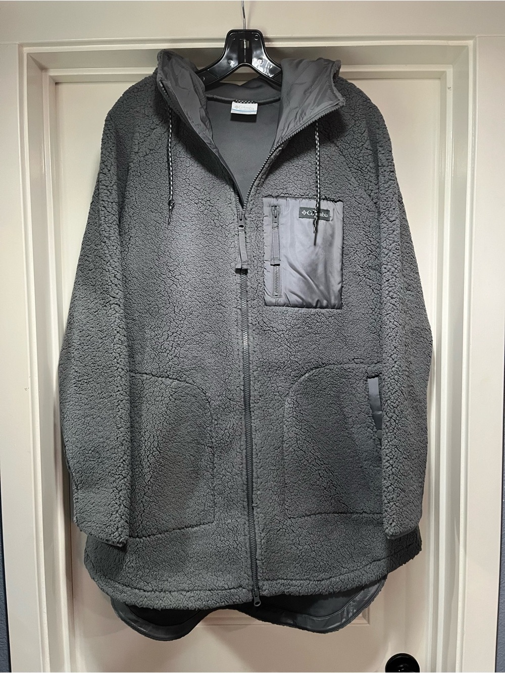 Plus Size Womens 2X Columbia Winter Warmth Full Zip Hoodie Jacket Gray Fleece